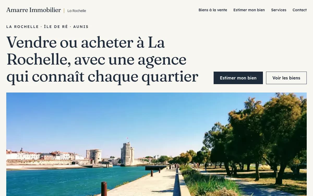 Aperçu de la démo Agence immobilière