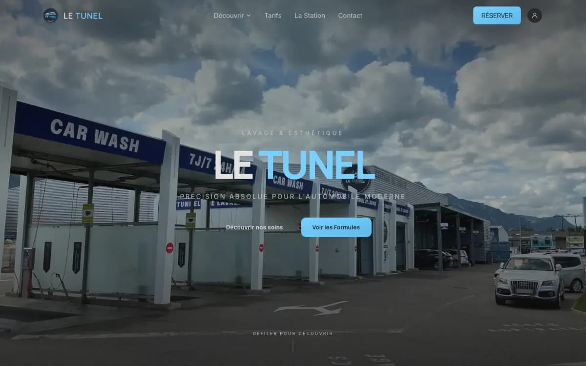 Capture d'écran du site Le Tunel
